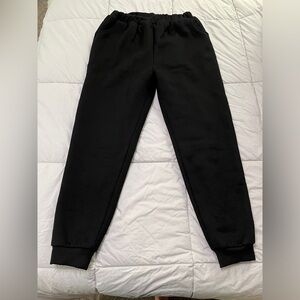 Black fleece-lined sweatpants XL